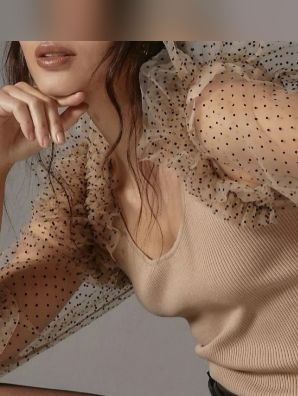 Anthropologie Sheer Sleeve Dolan Top Sz 1x - Picture 3 of 13